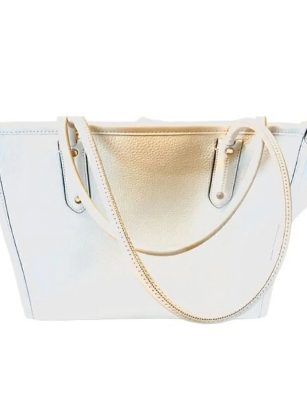 Kate Spade Ella Large White Leather Logo Tote New Without Tags